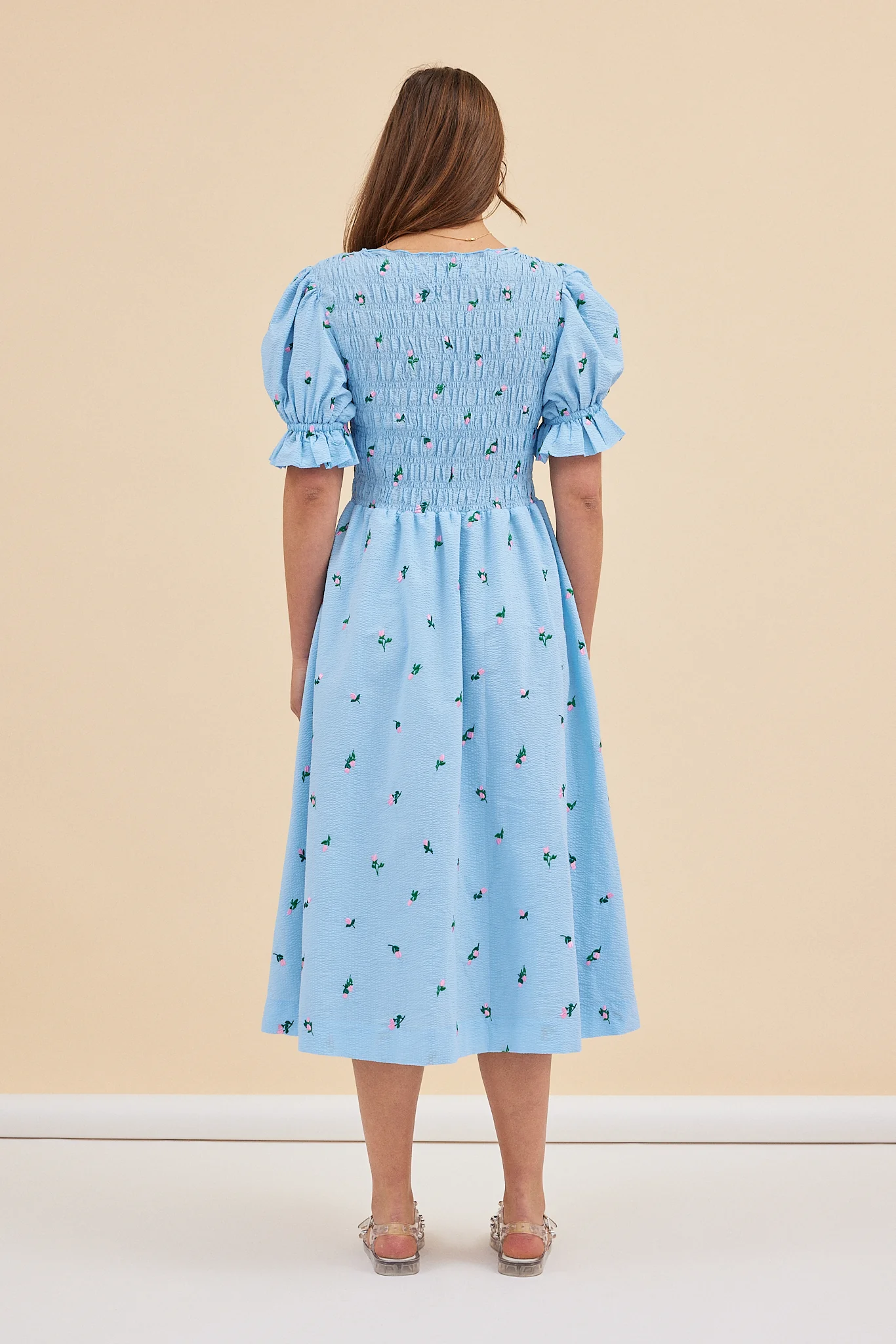 DAPHNE DRESS - BLUE ROSES - Hercitys
