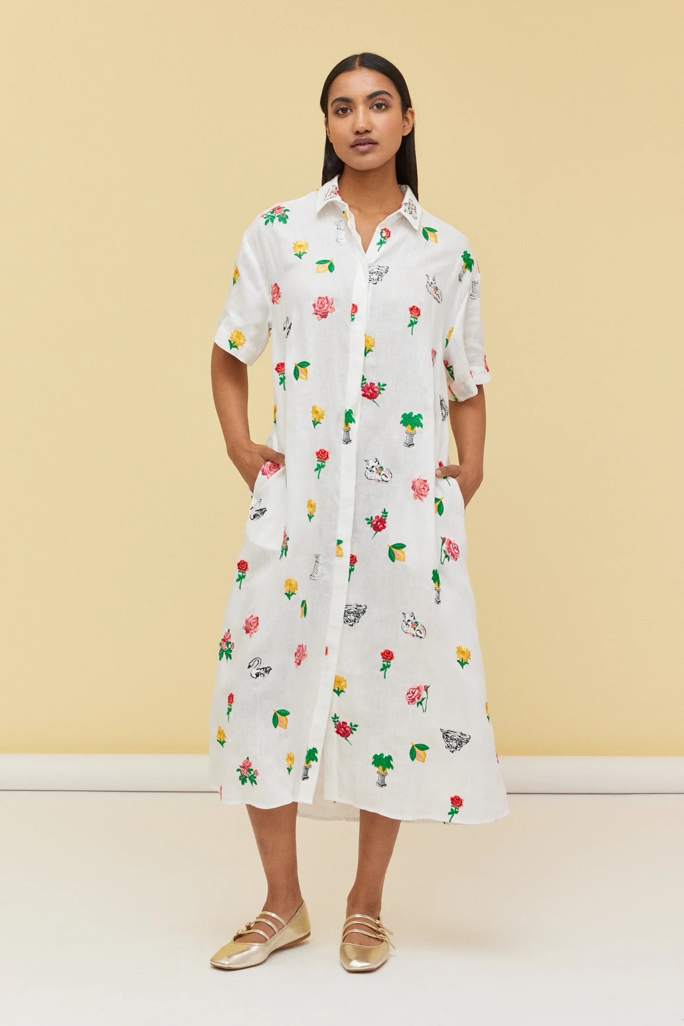 ALFRESCO DRESS - SUBURBIA EMBROIDERY - Hercitys