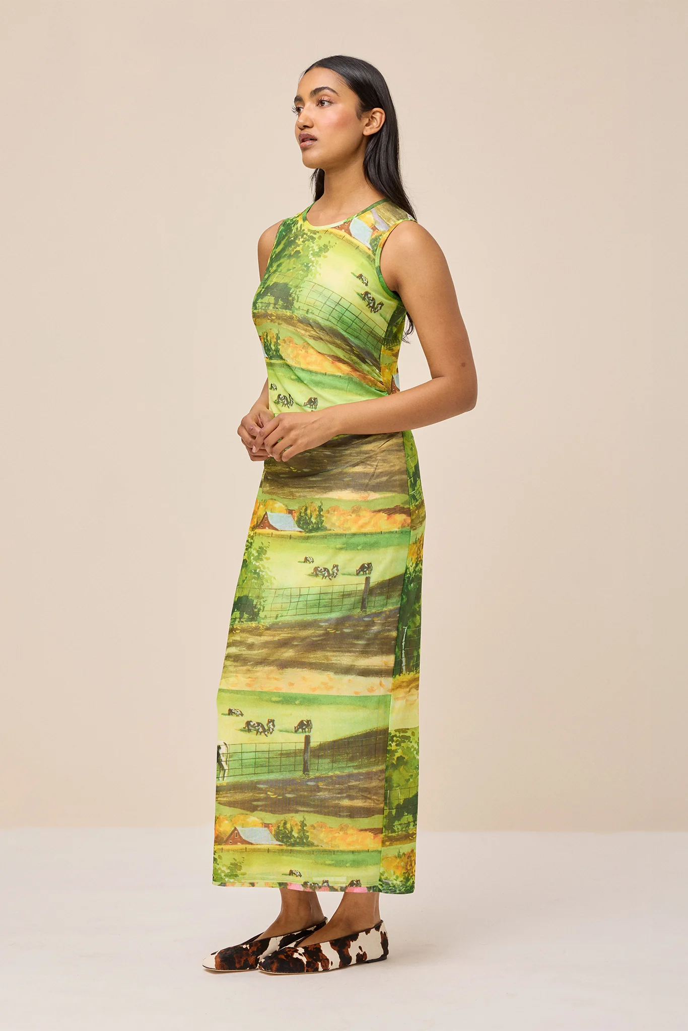 LILY MESH DRESS - GOLDEN FARM - Hercitys