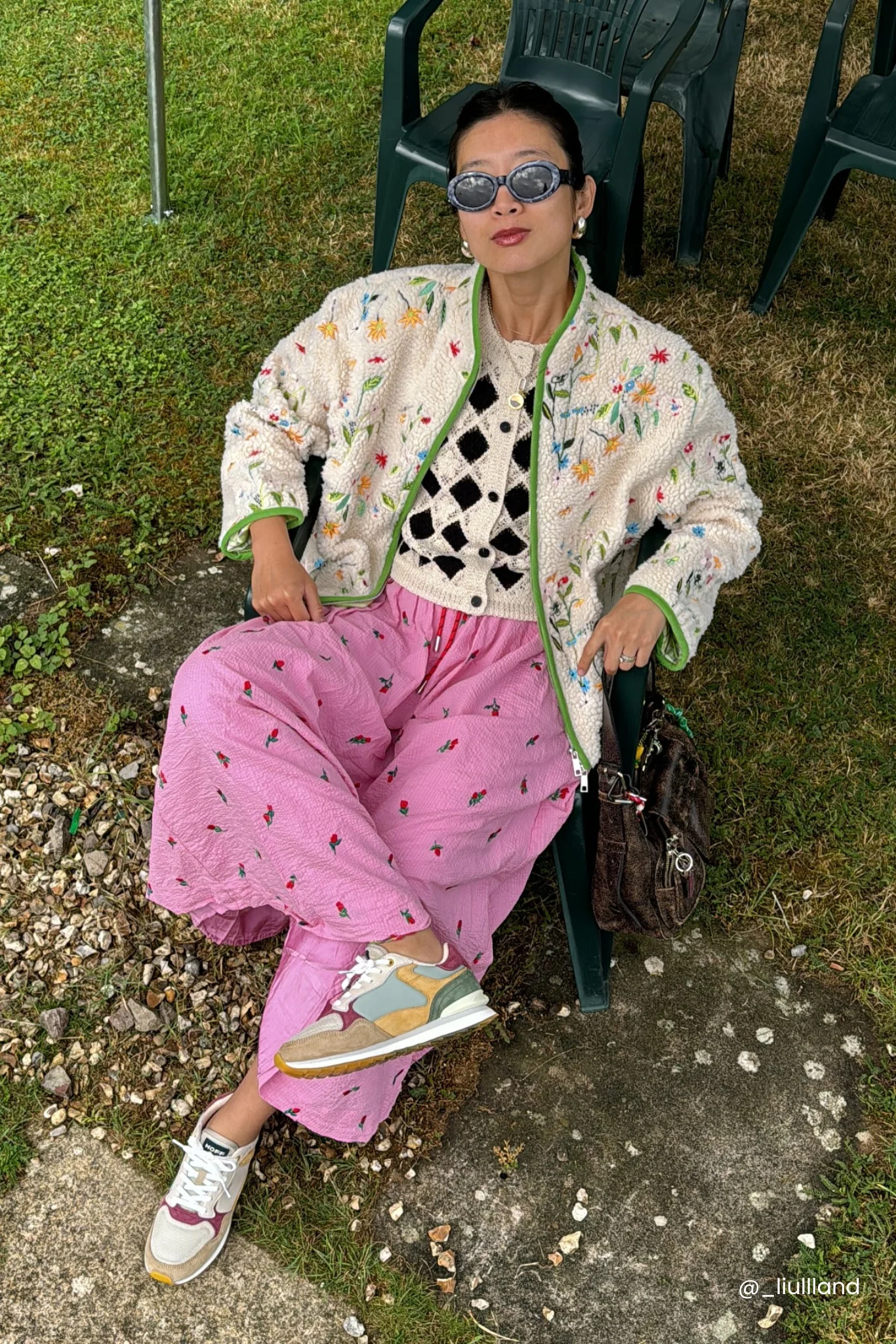 EMBROIDERED FLEECE JACKET - GARDEN - Hercitys