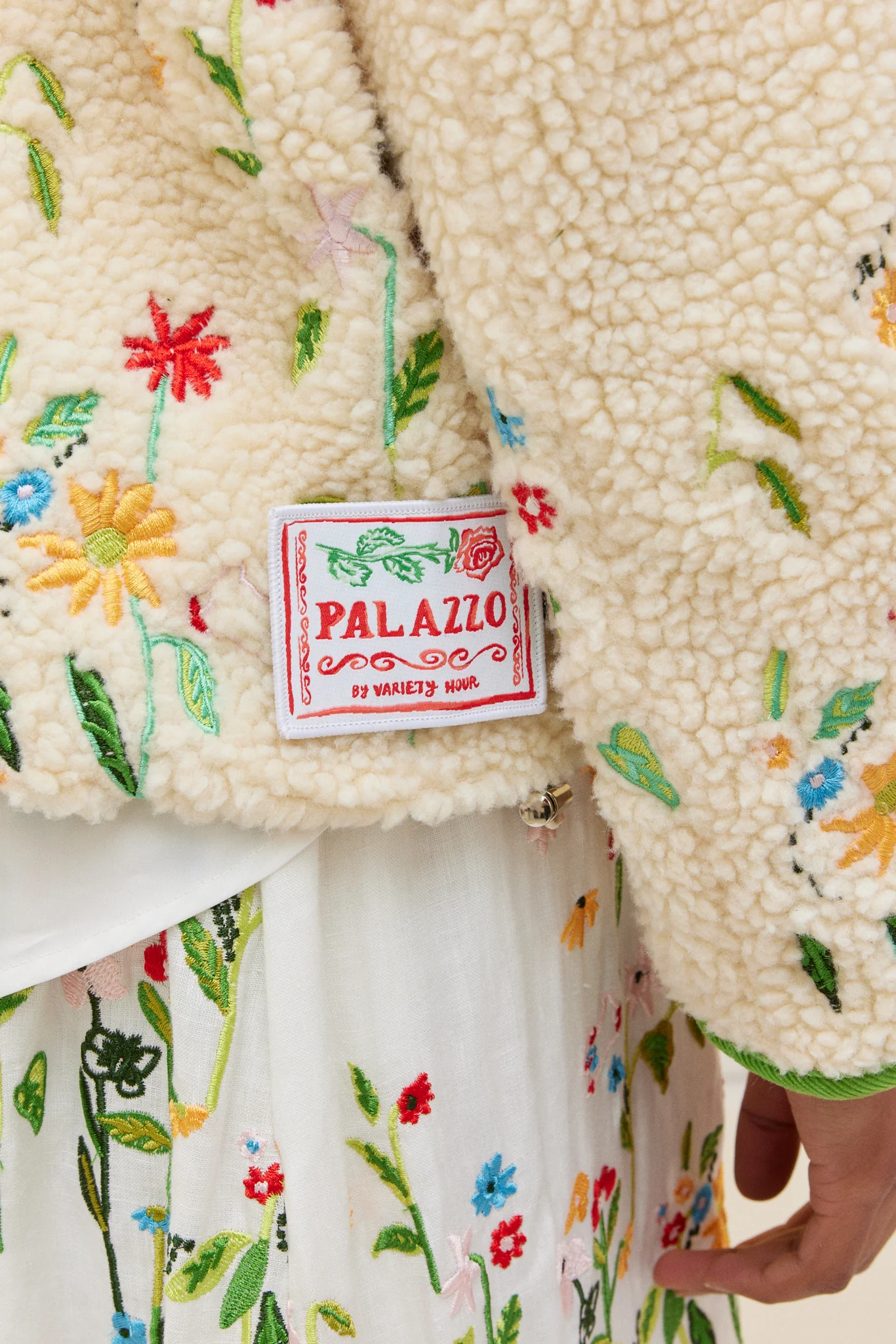 EMBROIDERED FLEECE JACKET - GARDEN - Hercitys