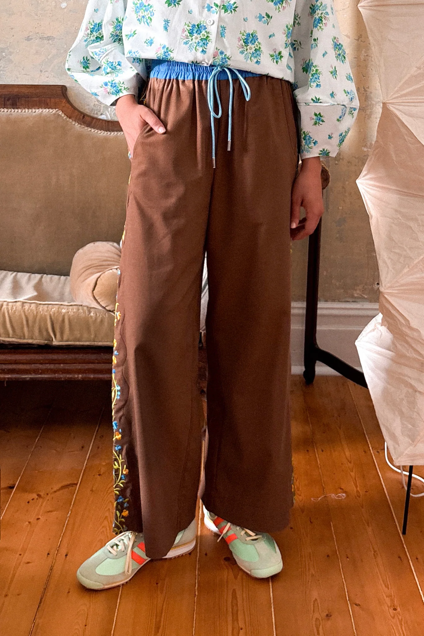 COLUMN PANT - TABLECLOTH FLORAL - Hercitys