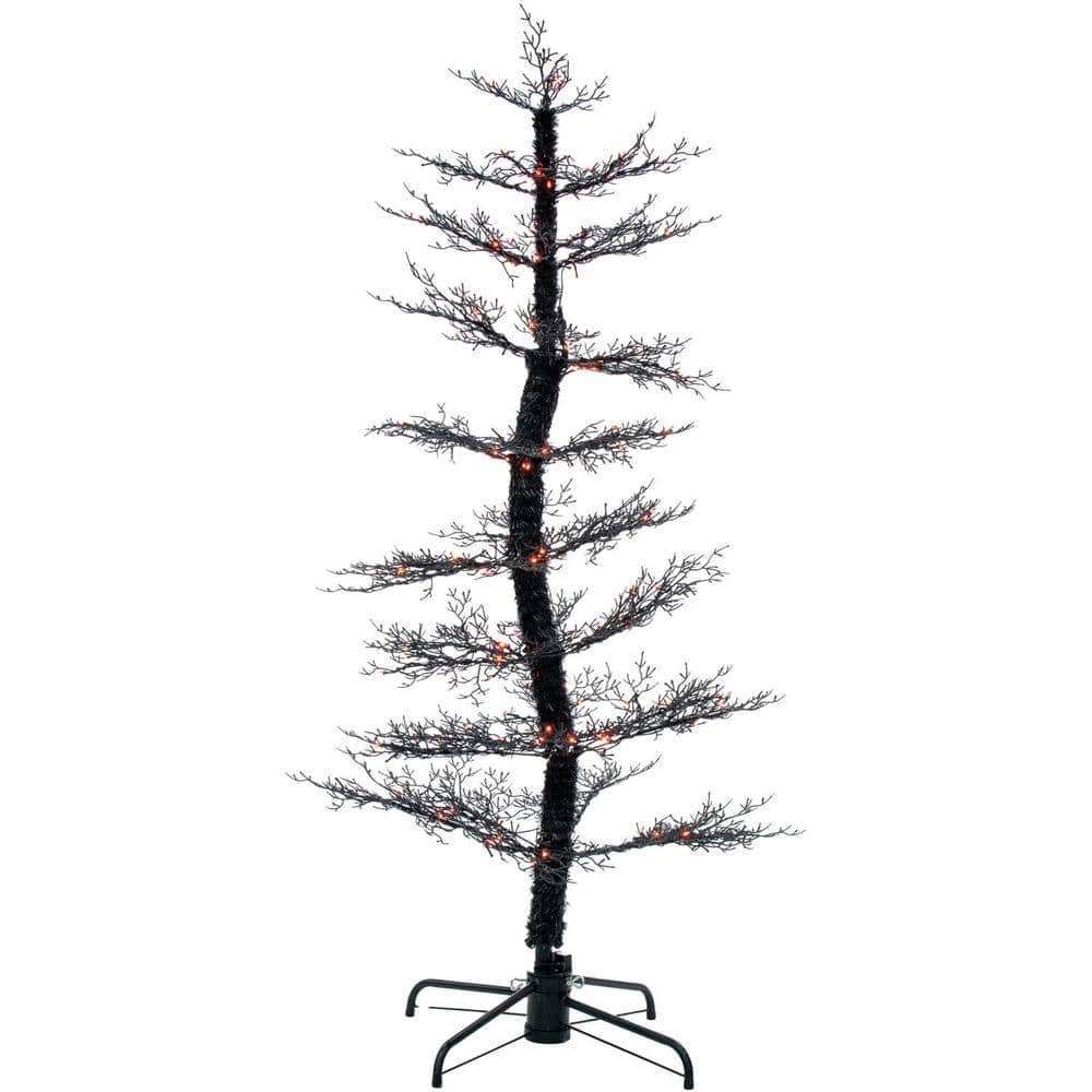 5-ft. Dancing Halloween Tree with Orange LED Lights and Sound Halloween Prop - Hercitys