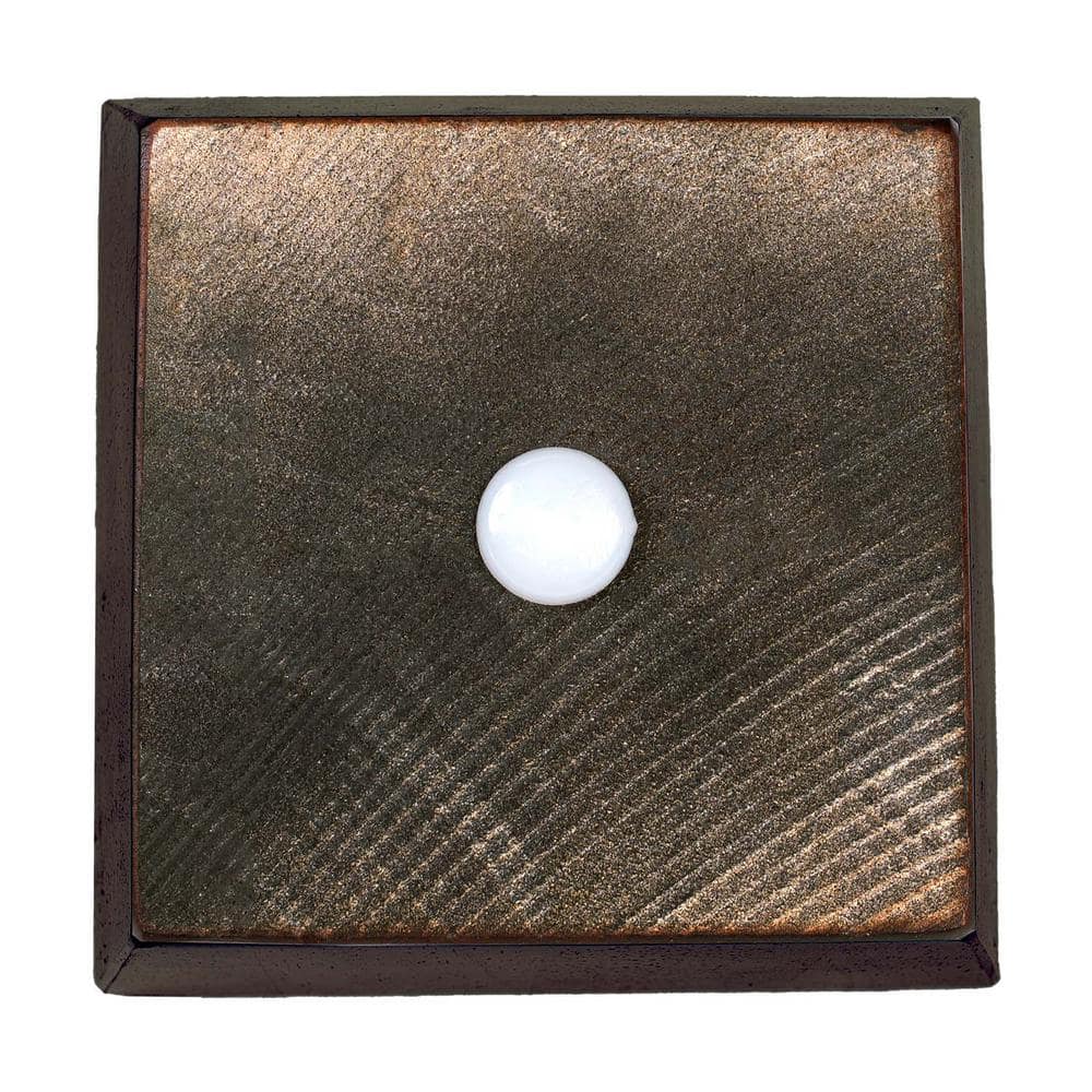 2-3/4 in. x 4-3/8 in. Stained Cherry Solid Hardwood Square Bun Foot (4-Pack) - Hercitys