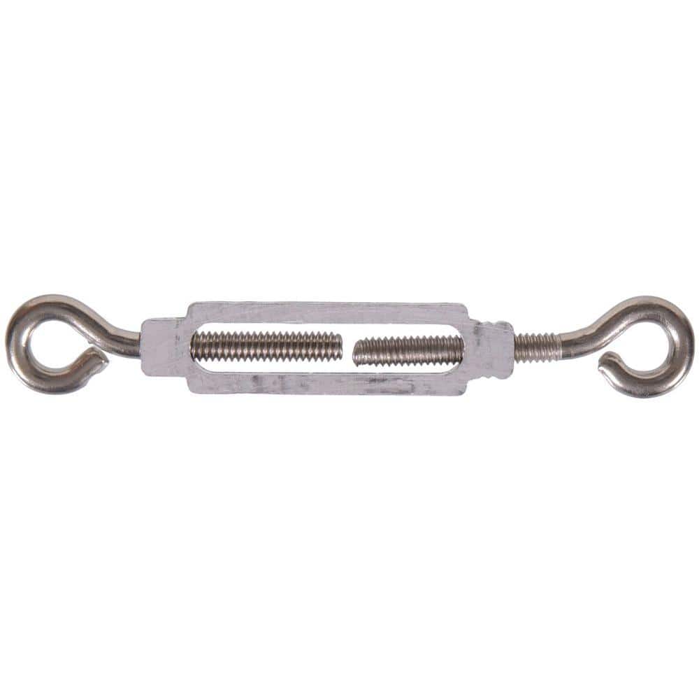 1/4-20 x 7-3/8 in. Stainless Steel Eye and Aluminum Eye Turnbuckle (5-Pack) - Hercitys