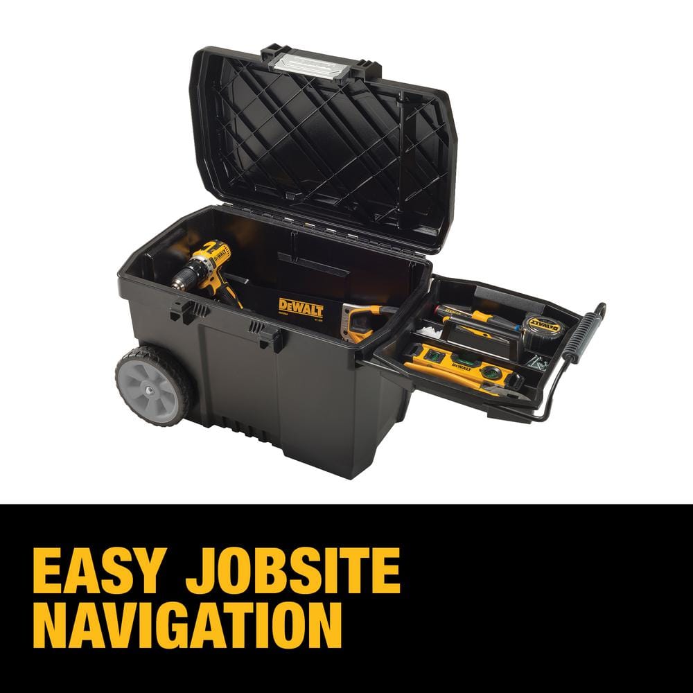 25 in. W 15 Gal. Polypropylene Rolling Tool Box - Hercitys