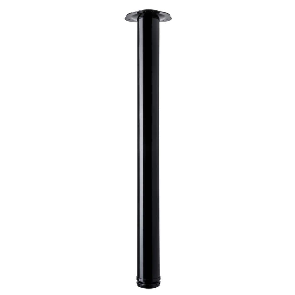 28 in. Black Adjustable Metal Table Legs, Desk Legs, Furniture Legs (Set of 4) - Hercitys