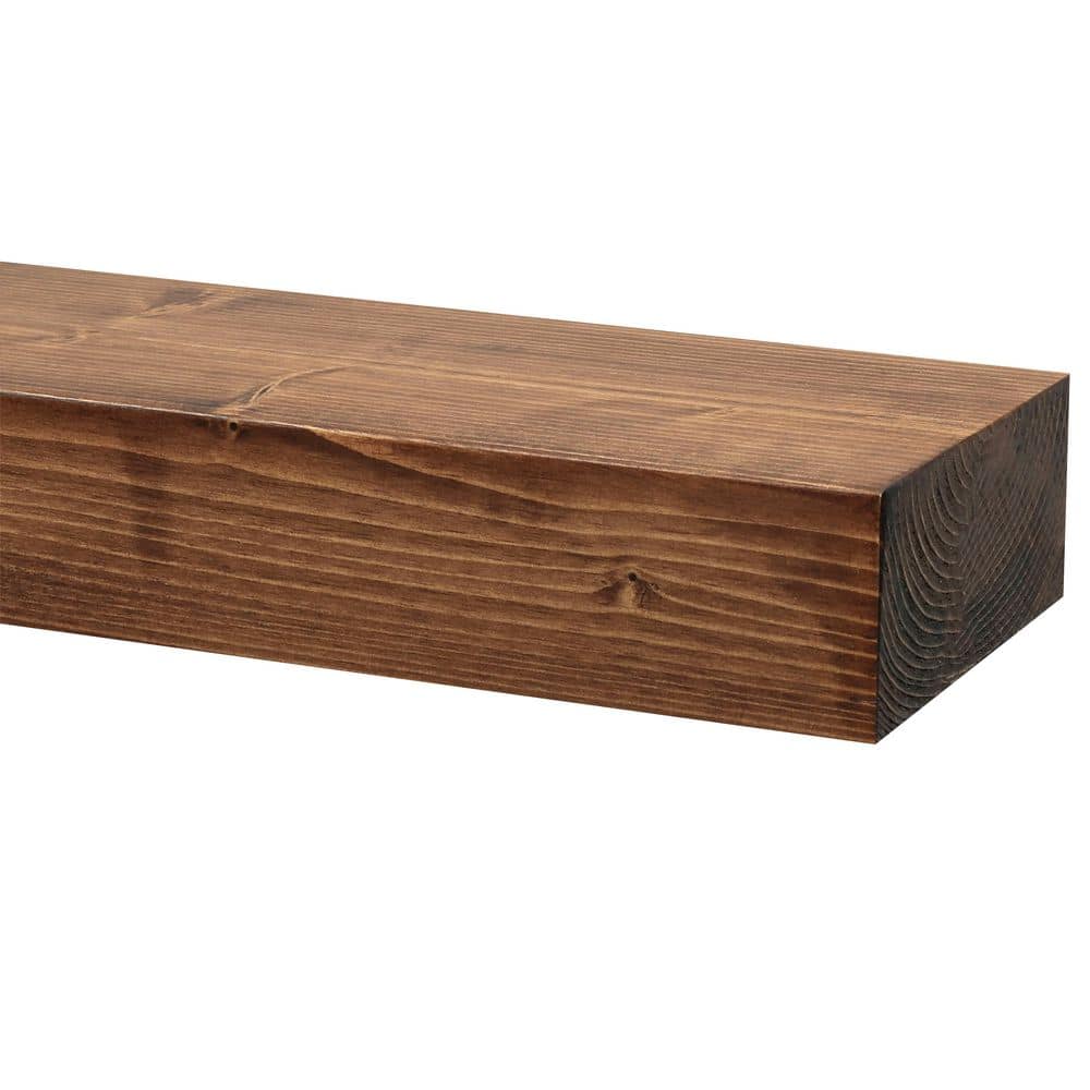 36 in. Dark Chocolate Timber Floating Shelf – Versatile Wood Mantel and Wall Shelf - Hercitys