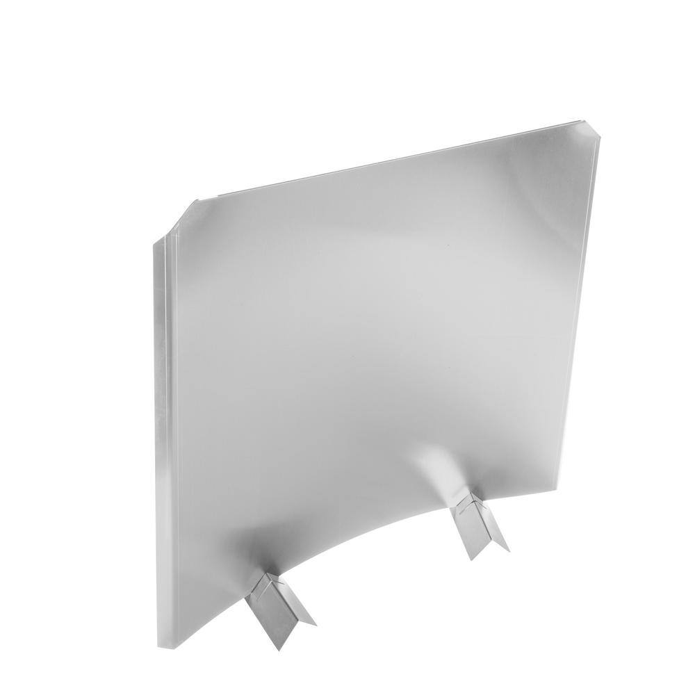 27 in. x 27 in. Stainless Steel Fireback - Hercitys