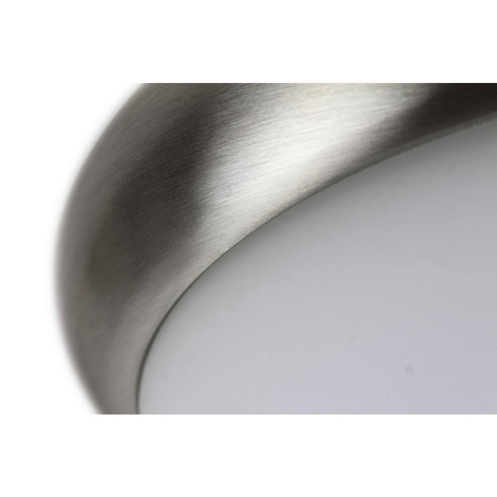 13 in. Brushed Nickel Integrated LED Flush Mount (2-Pack) - Hercitys