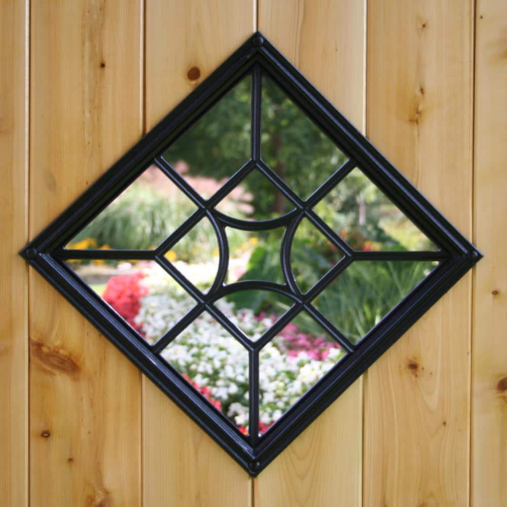 15 in. x 15 in. Square/Diamond Wrought Iron Insert for Wooden Gate - Hercitys