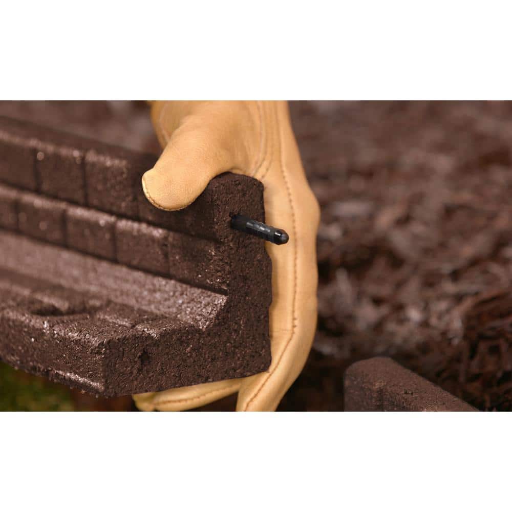 48 in. x 3 in. x 3 in. Brown Brickface Rubber Landscape Edging (6-Pack) - Hercitys
