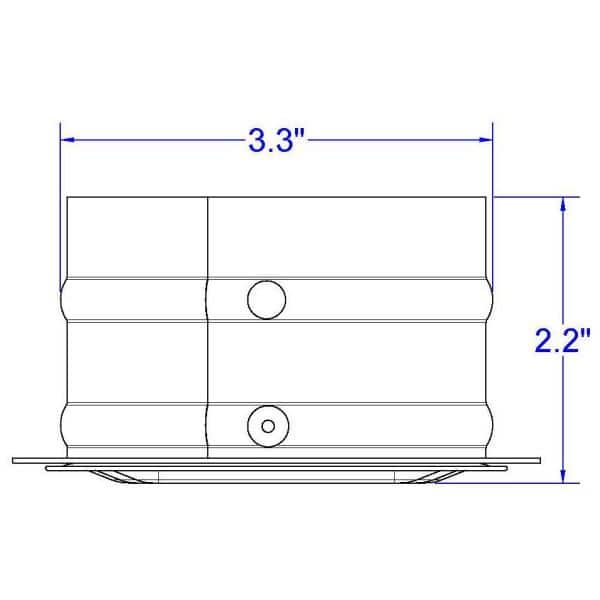 3 in. Bathroom Soffit Vent in White - Hercitys