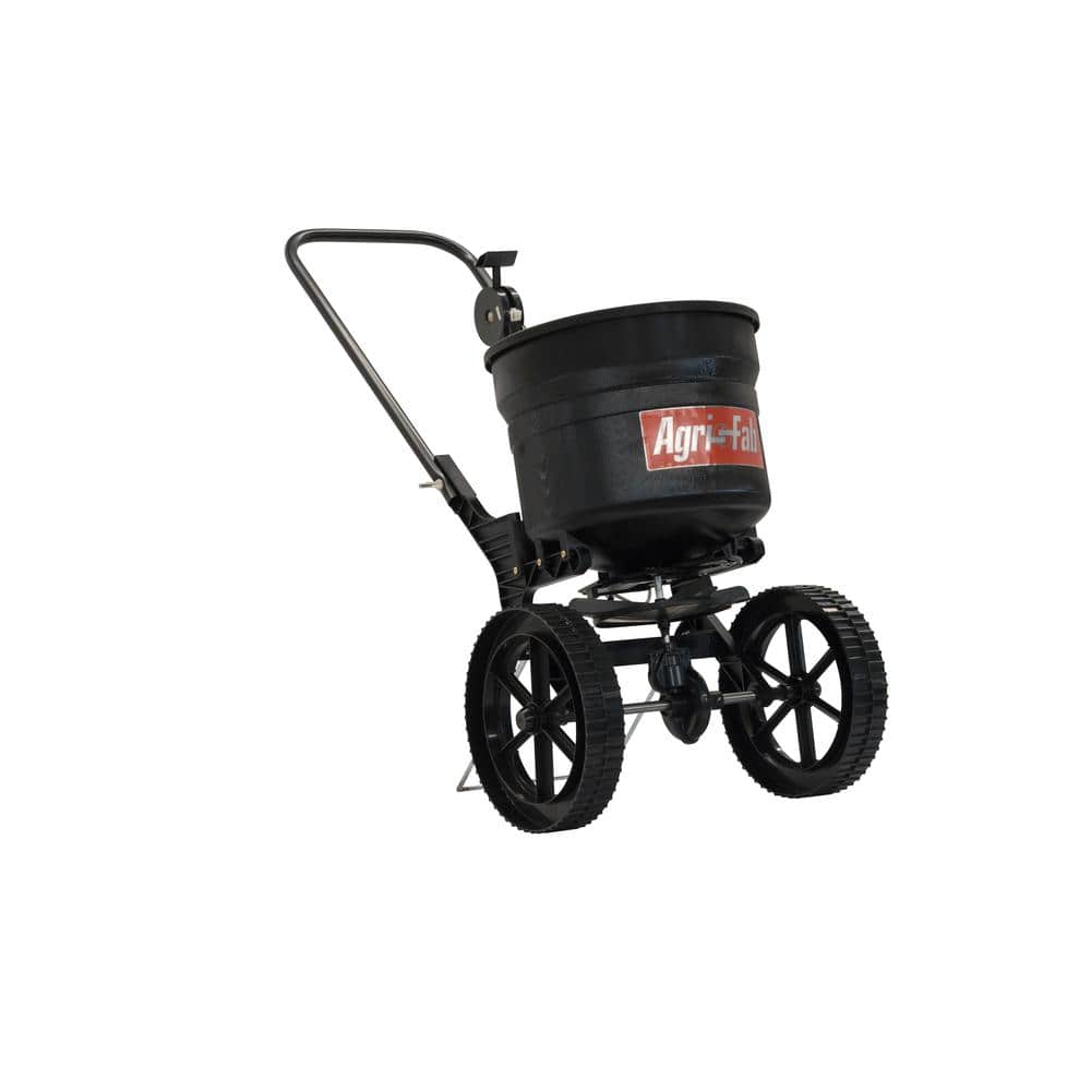 50 lbs. Capacity Side Deflector Push Broadcast Spreader for Seed, Fertilizer and Ice Melt - Hercitys