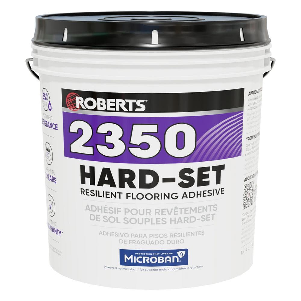4 Gal. Hard-Set Resilient Flooring Adhesive - Hercitys