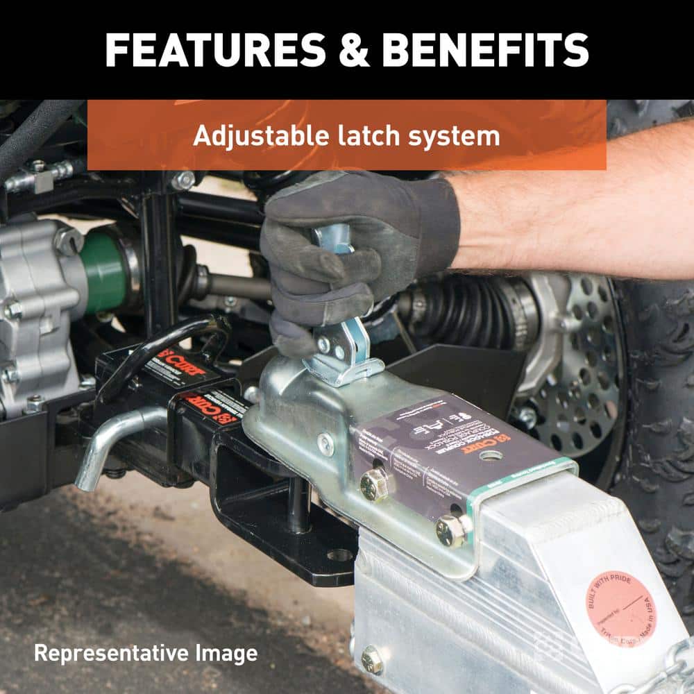 2″ Straight-Tongue Coupler with Posi-Lock (3″ Channel, 3,500 lbs., Zinc) - Hercitys