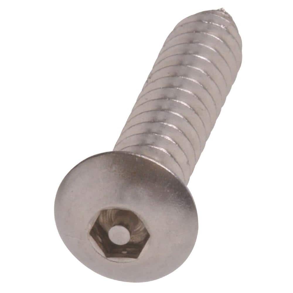 #10 1/2 in. Pin-In-Head Hex Button-Head Sheet Metal Screws (10-Pack) - Hercitys