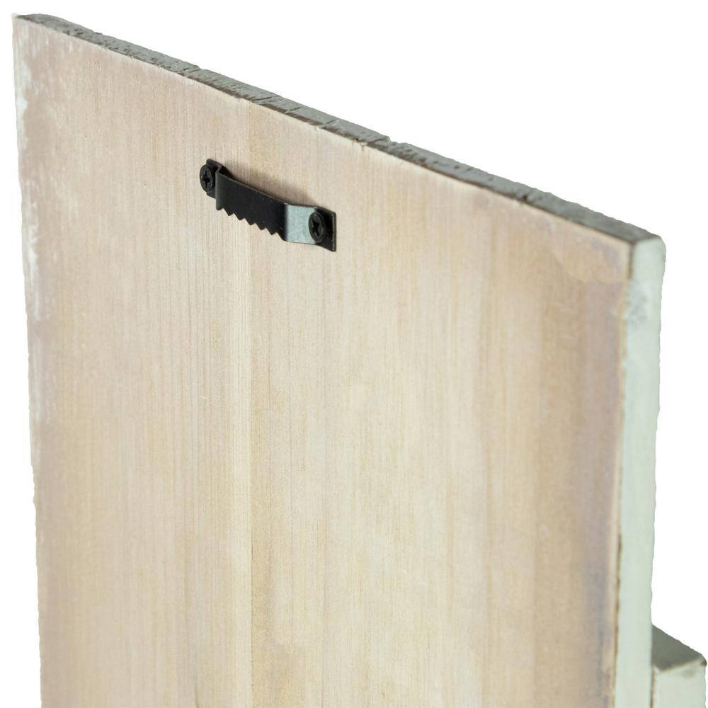 48 in. White And Red Wooden Noel Christmas Wall Sign - Hercitys