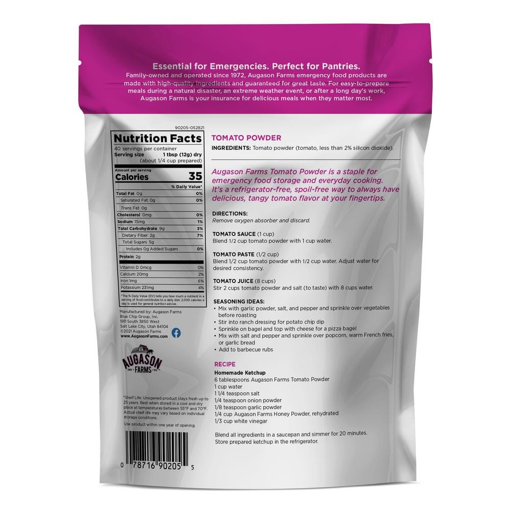 16.93 oz. Tomato Powder, Resealable Pouch - Hercitys