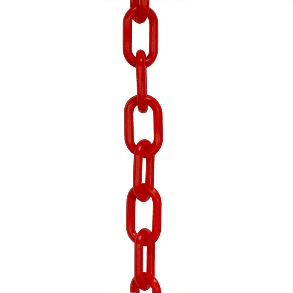 2 in. (#8, 51 mm) x 50 ft. HD Red Plastic Chain - Hercitys