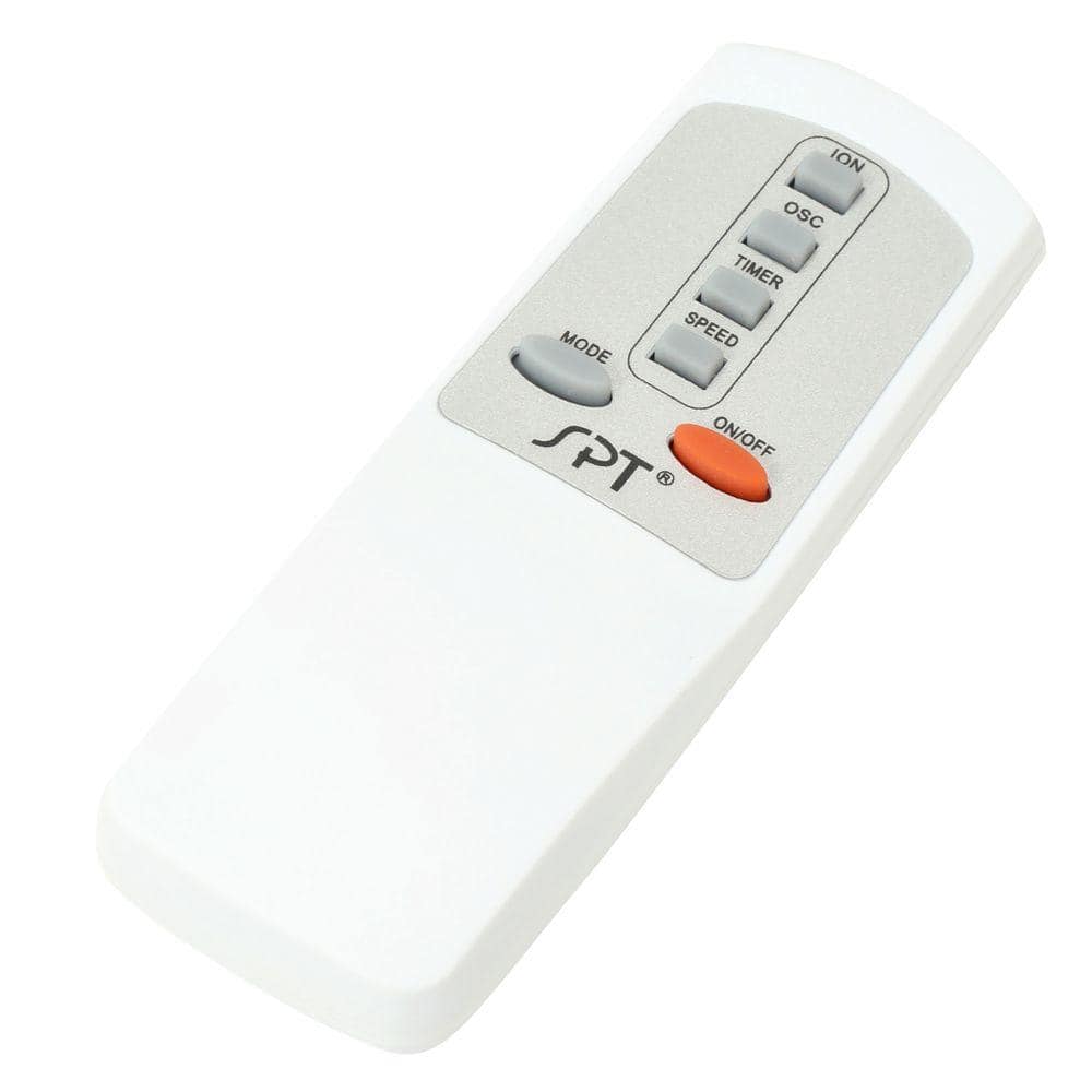 33 in. 3-Speeds Tower Fan in White with Carry Handle, Oscillating, Remote Control, Sleep Function and Timer - Hercitys