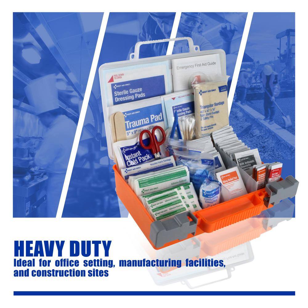 180-Piece, 25-Person Plastic OSHA First Aid Kit - Hercitys