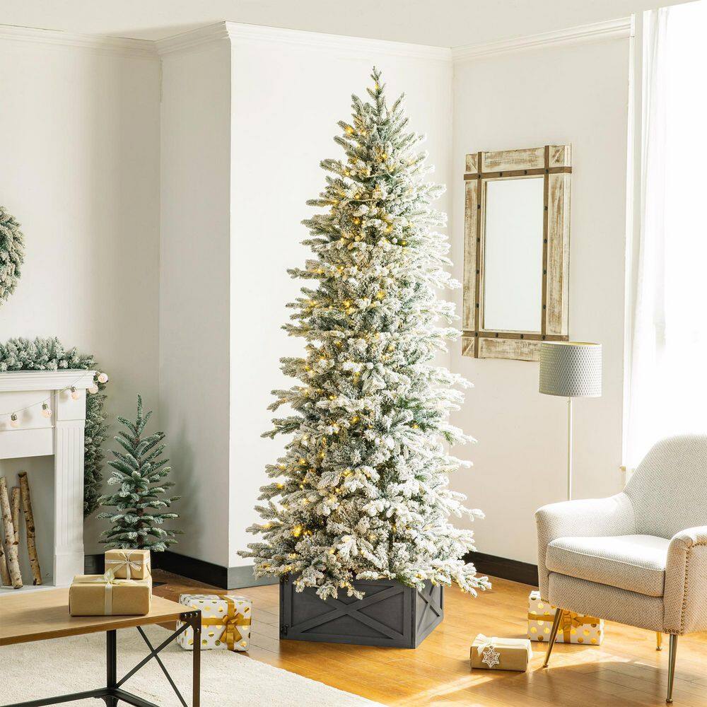 26 in. D Warm Gray Wooden Tree Collar (KD) - Hercitys