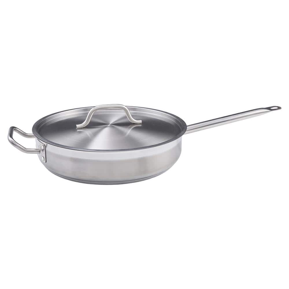 5 qt. Stainless Steel Saute Pan with Cover - Hercitys