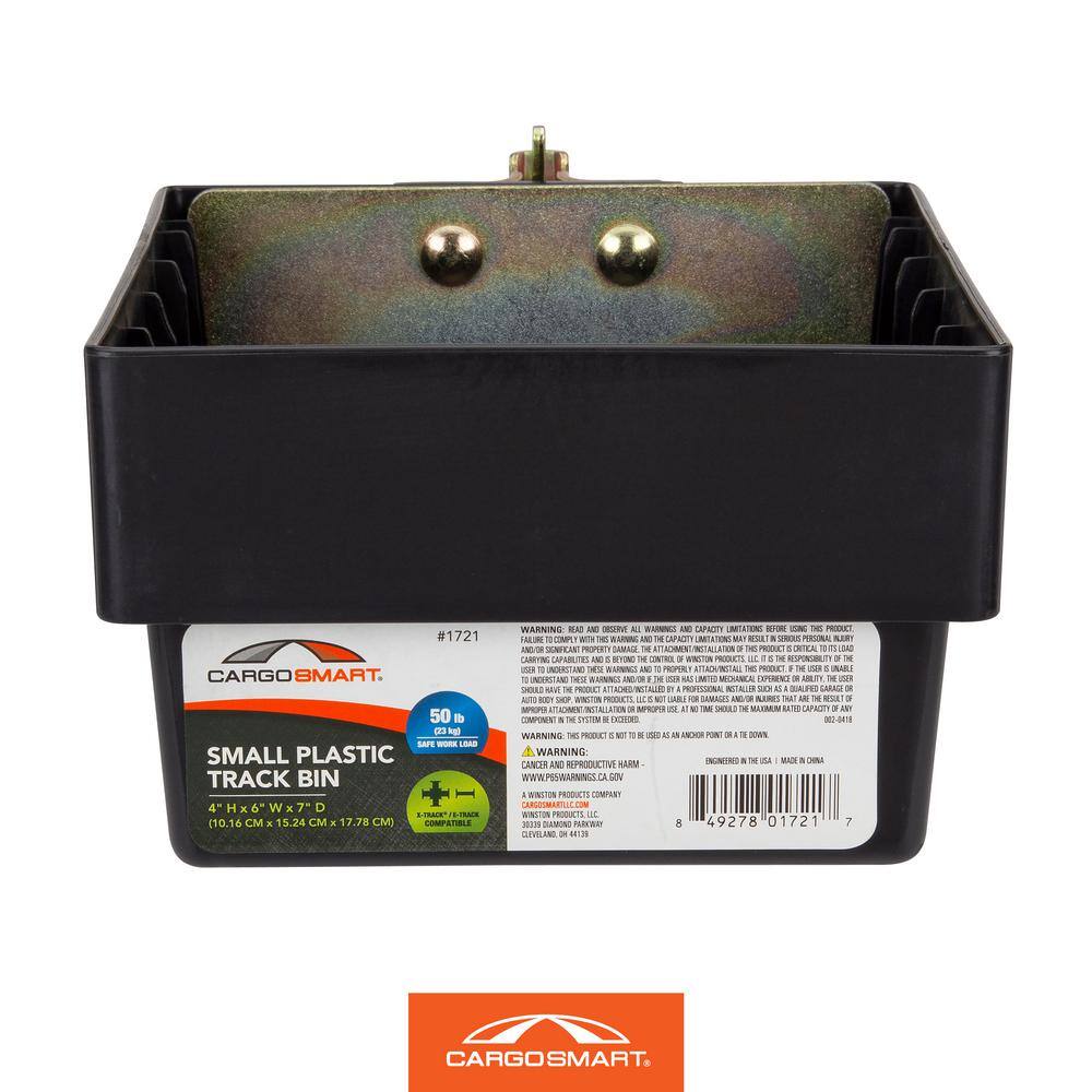 4 in. H x 6 in. W x 7 in. D Small Plastic Track Bin - Hercitys
