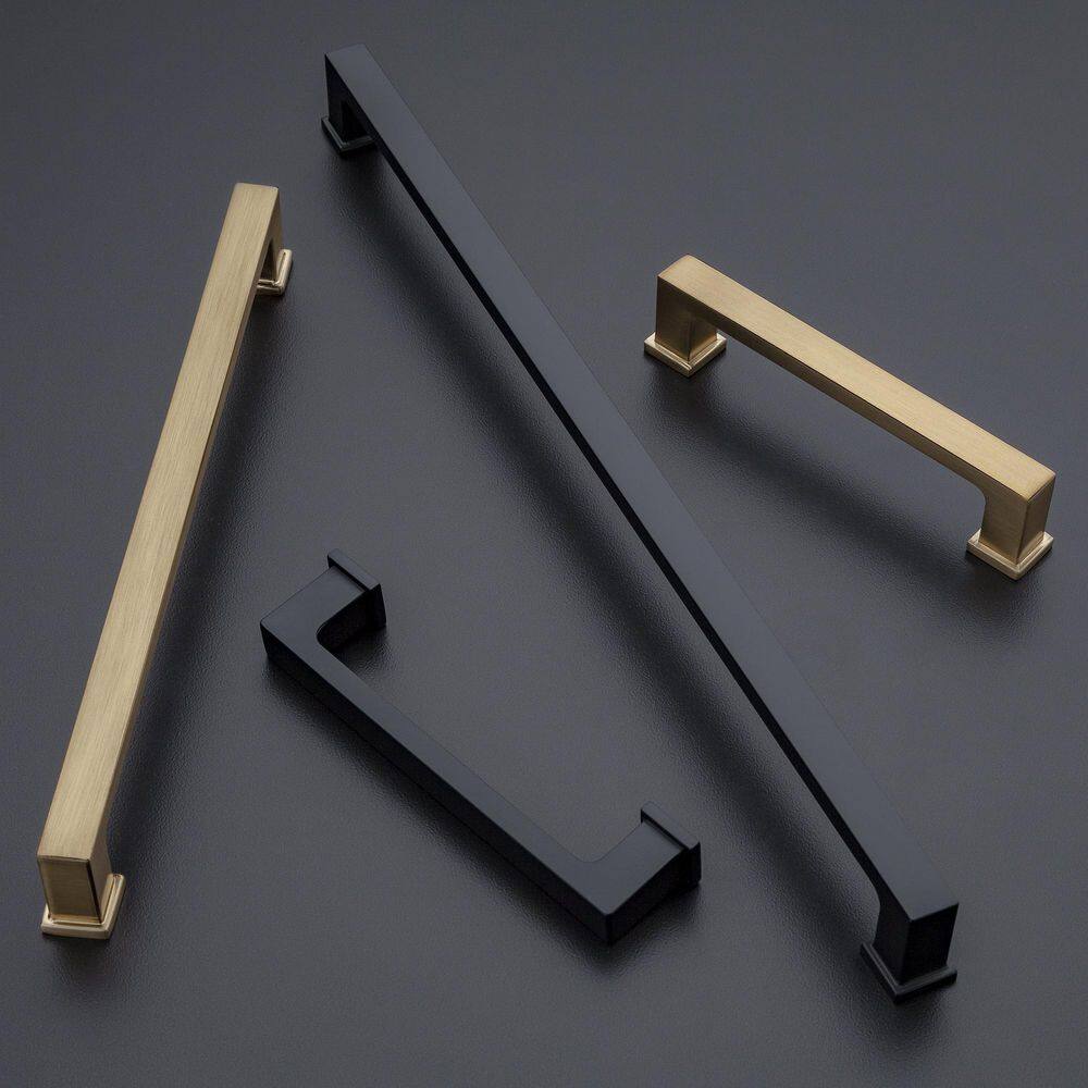 10-Pack Chelsey 4 in. (102 mm) Center-to-Center Classic Matte Black Bar Drawer Pull - Hercitys