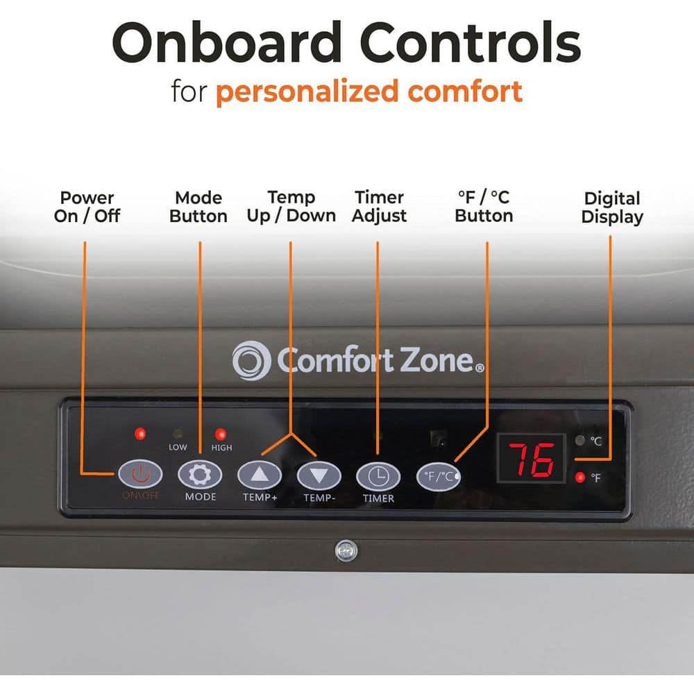 25000 BTU Fan Heaters Electric Furnace with Remote Control - Hercitys