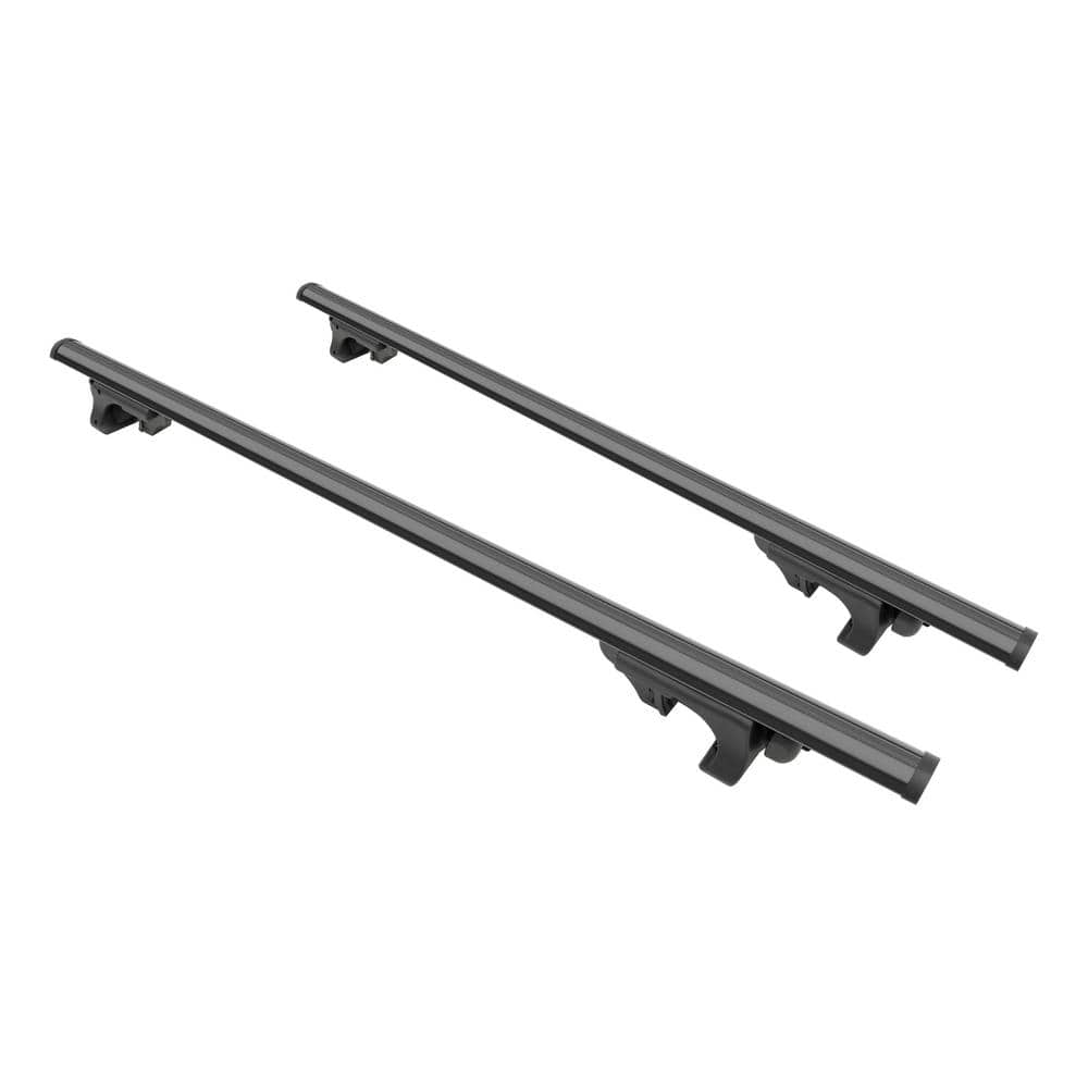150 lbs. Capacity 53-3/8 in. Black Aluminum Universal Roof Rack Cross Bars (2-Pack) - Hercitys