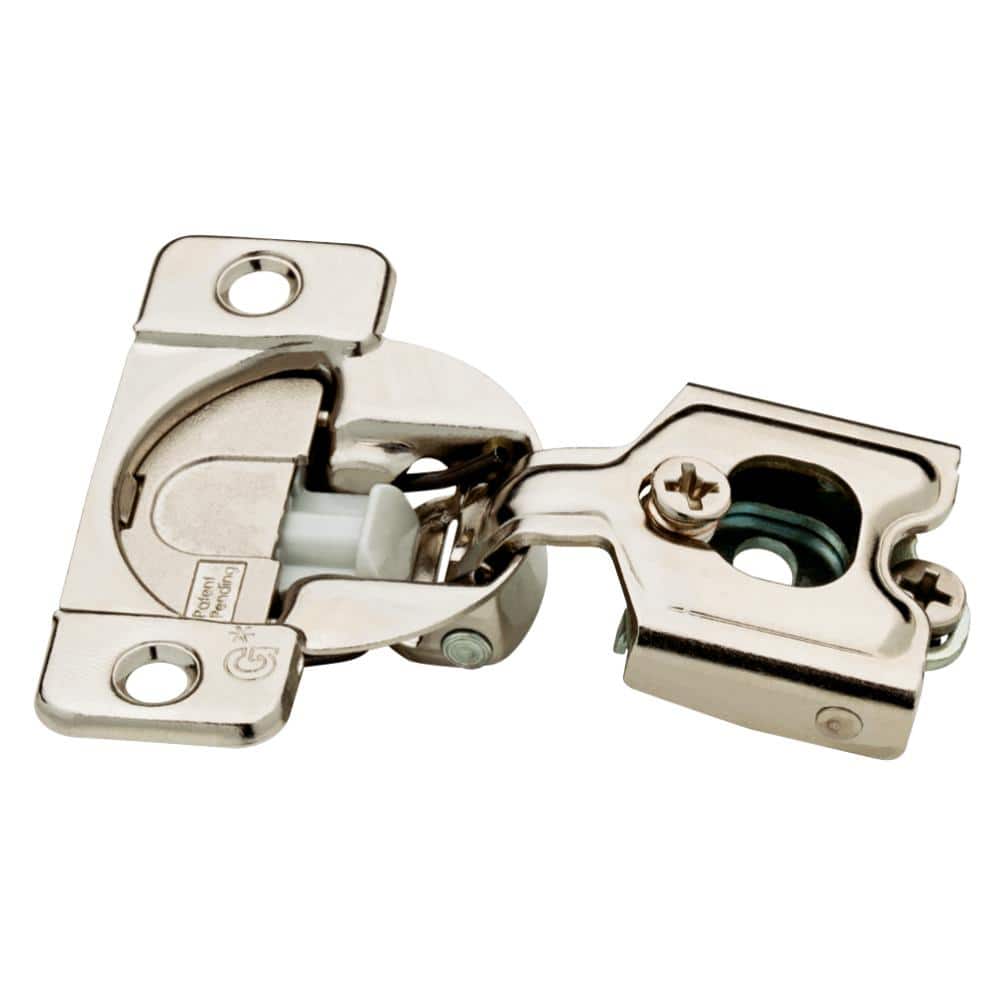 1 Pair Face Frame 35 mm 105-Degree 1/2 in. Overlay Soft Close Nickel Cabinet Hinge (2 Pieces) - Hercitys