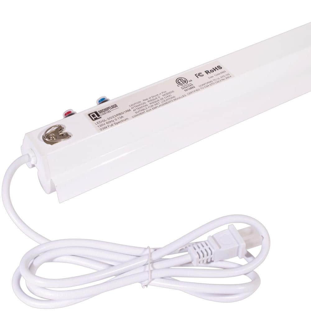 2 ft. 23-Watt White Grow Light Red Plus Blue Spectrum (2-Pack) - Hercitys