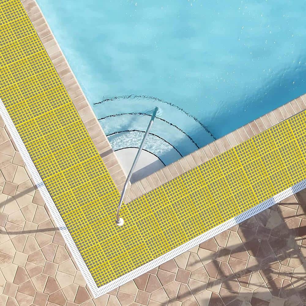 1 ft. x 1 ft. x 1 in. Fiberglass Molded Grating, 1.5 in. x 1.5 in. x 1 in., Yellow - Hercitys