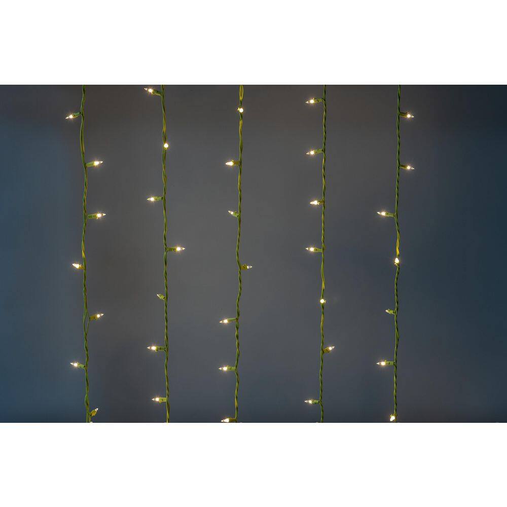 50-Light Designer Series Clear Mini Lights, Apple Green Wire - Hercitys