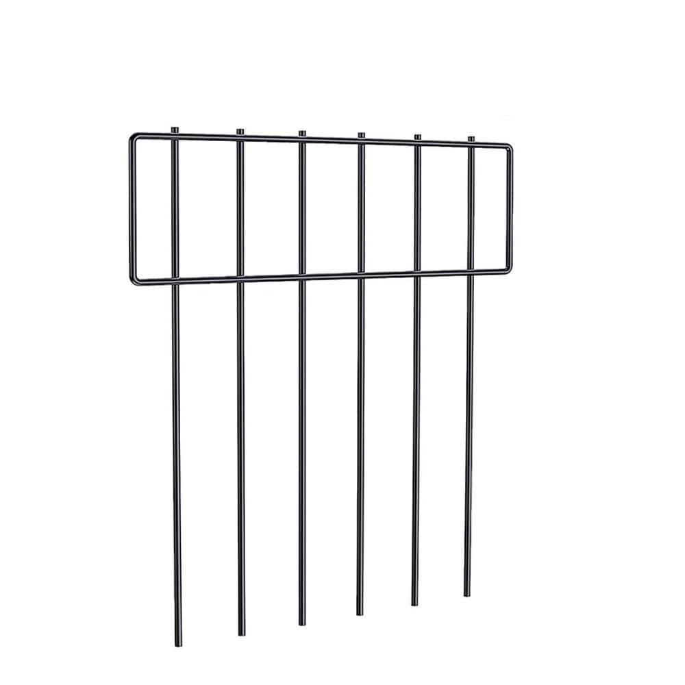 17 in. W x 13 in. H Metal Garden Fence Animal Barrier No Dig Fence for Dog Flower Boarder Patio Yard, 20-Panels - Hercitys