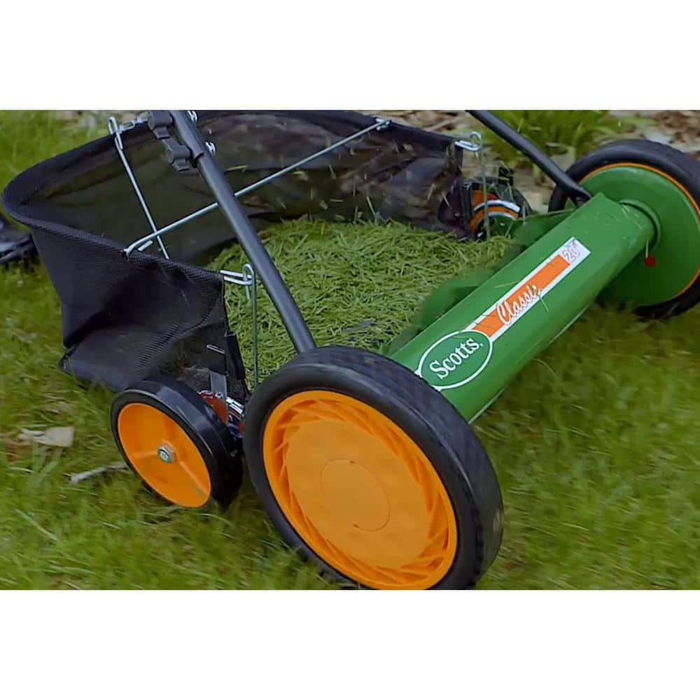 20 in. Manual Walk Behind Reel Lawn Mower, Includes Grass Catcher - Hercitys
