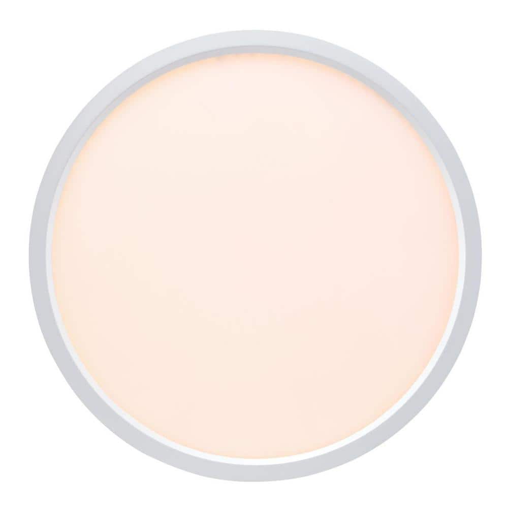 15-in. 30-Watt White Selectable Dimmable Integrated LED Indoor Flush Mount - Hercitys