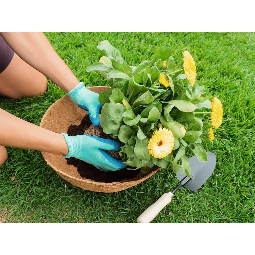 14 in. Dia Brown Coir Plant Fiber Hanging Basket Coco Liner (4-Pack) - Hercitys