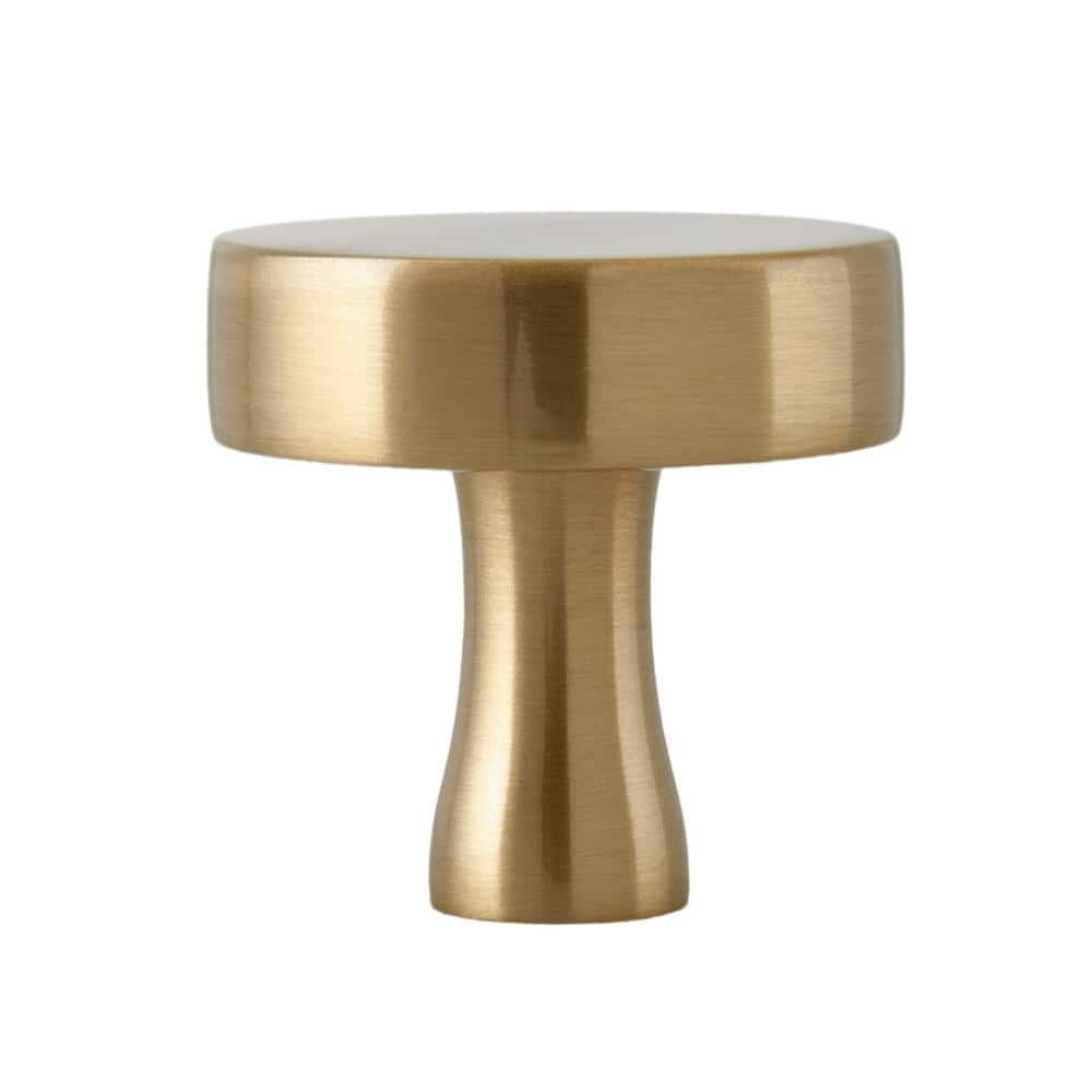 10-Pack The Perfect Knob 1-1/8 in. (29 mm) Classic Satin Brass Round Cabinet Knob - Hercitys