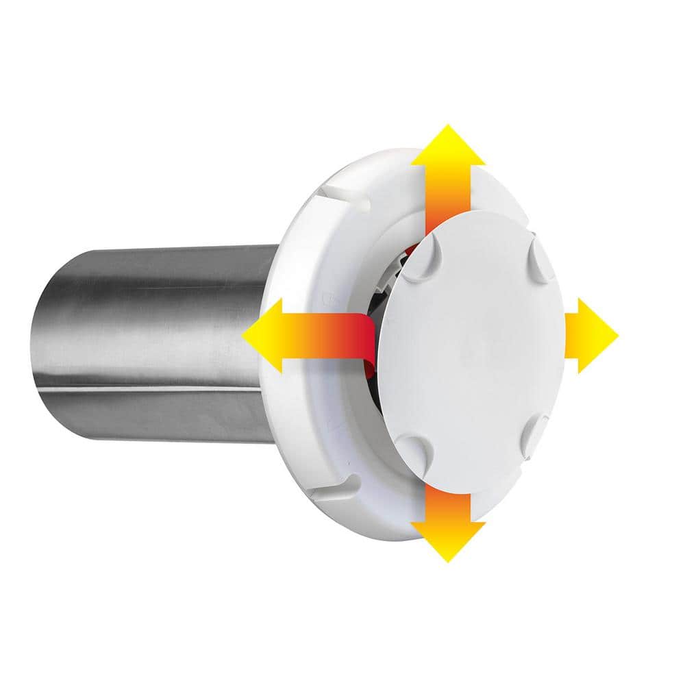 4 in. Spring Loaded Exhaust Hood in White - Hercitys