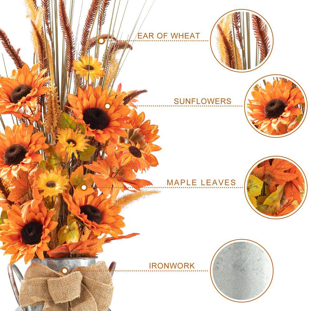 39.75 in. H Fall Sunflower Leaf Potted Tree - Hercitys