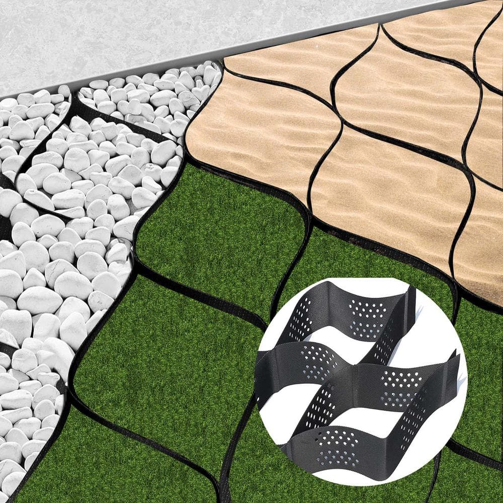 3.3 ft. x 16.5 ft. x 6 in. L Series Plastic Ground Geo Grid Driveway Ground Pavers Geocell - Hercitys