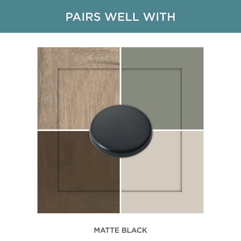 24-Pack Soft Square 1-1/4 in. (32 mm) Classic Matte Black Square Cabinet Knobs - Hercitys