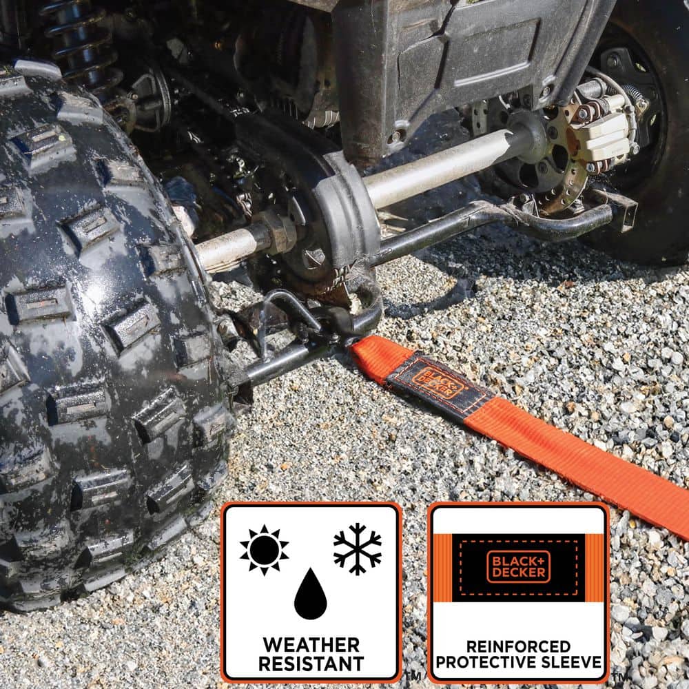 2 in. x 20 ft. Tow Strap w/Steel Hooks – 9,000 LB. Break Strength - Hercitys