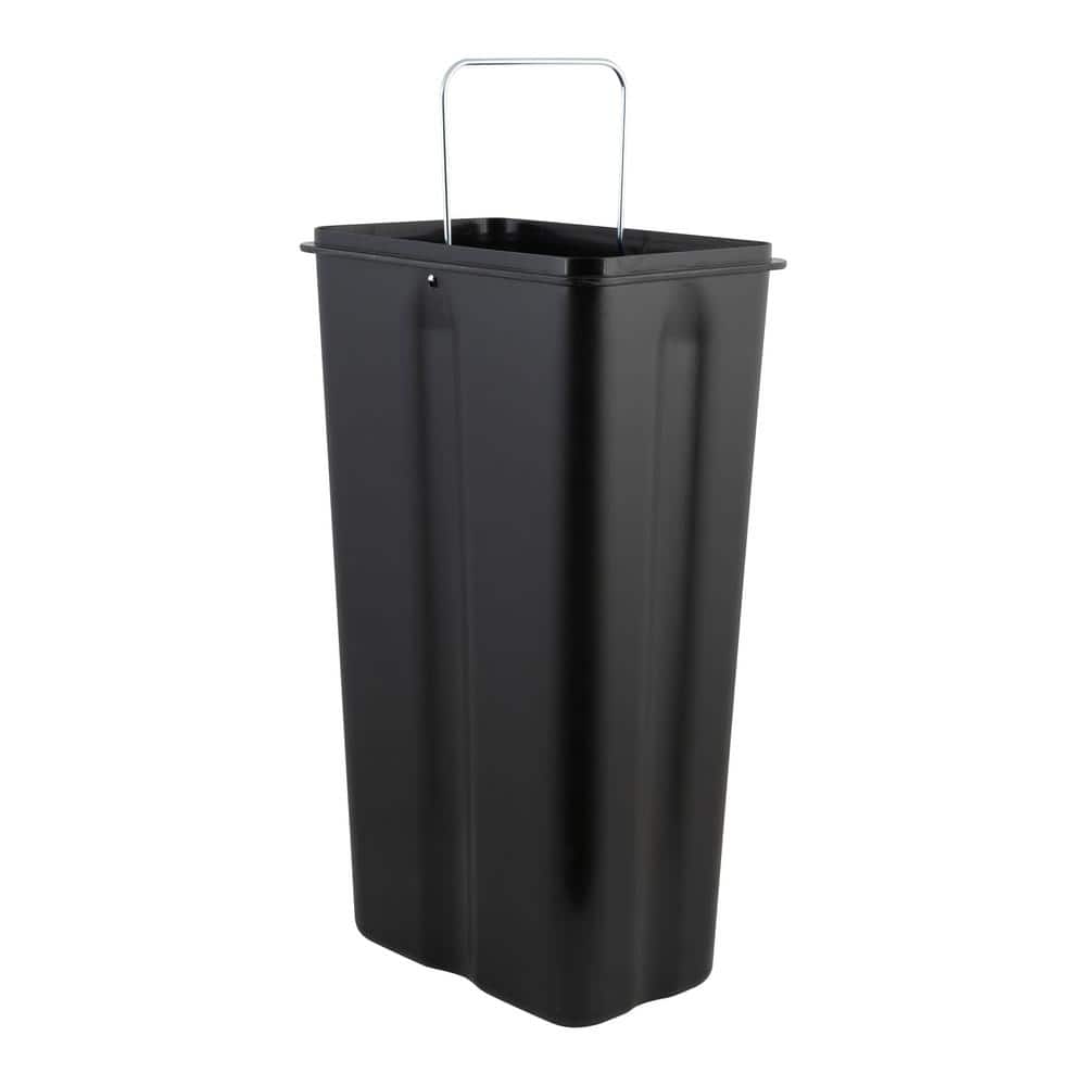 2 Compartment 5.28 Gal. Stainless Steel Rectangle Step-On Metal Waste Containers Trash Can Recycling Bin with Lid - Hercitys