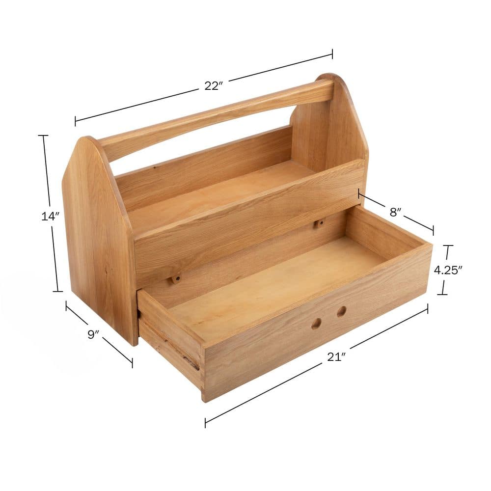 22-Inch Wood Tool Box Caddy - Hercitys