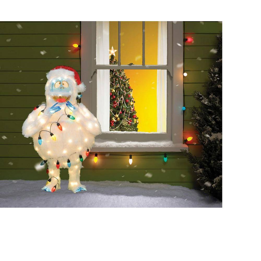 32 in. 3D Pre-Lit Bumble Christmas Yard Art Sculpture with C9 Light Strand - Hercitys