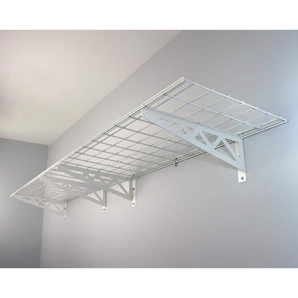 18 in. x 48 in. Industrial Steel Metal Garage Wall Shelves (2 Pack) - Hercitys